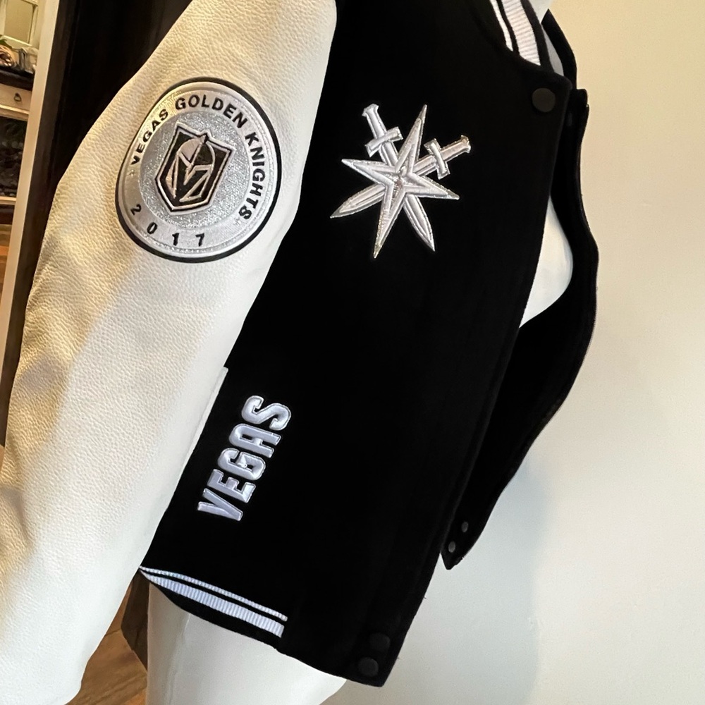 NWT Vegas Golden Knights Varsity Rhinestone Jacket Wm S - Picture 6 of 14